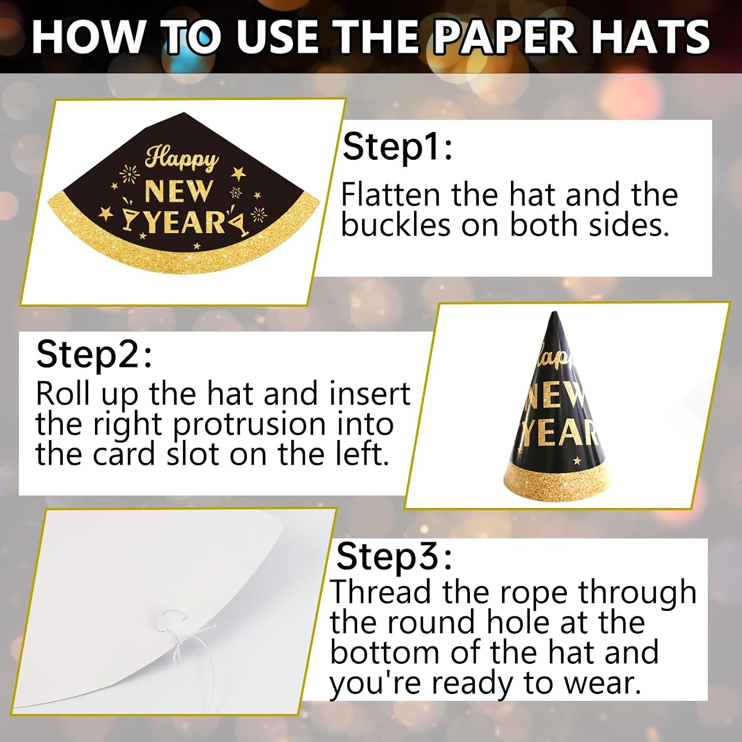 2026 New Years Decorations Set, New Years Eve Party Supplies 2026, "HAPPY NEW YEAR" Banner, "2025" Foil Balloon