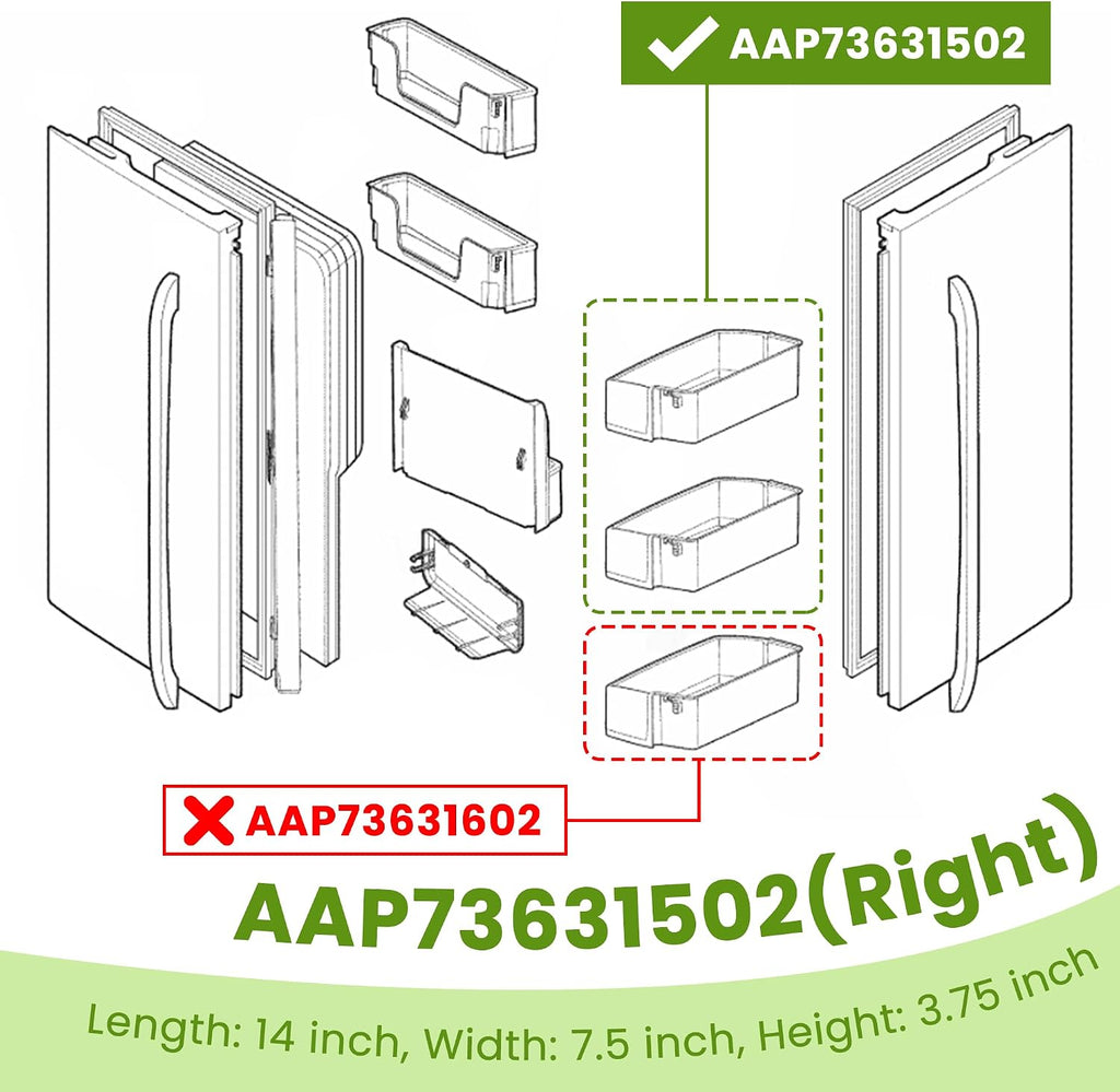 AAP73631502 LG Refrigerator Shelf Replacement (RIGHT) BY AMI PARTS