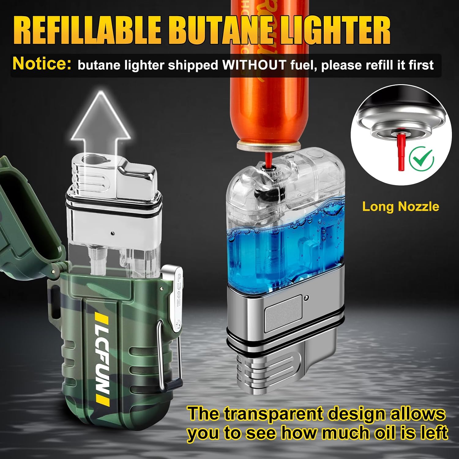 Electric Plasma Lighter, Torch Lighter, 2 Pack Outdoor Waterproof Matches | A Rechargeable Dual Arc lighter + A