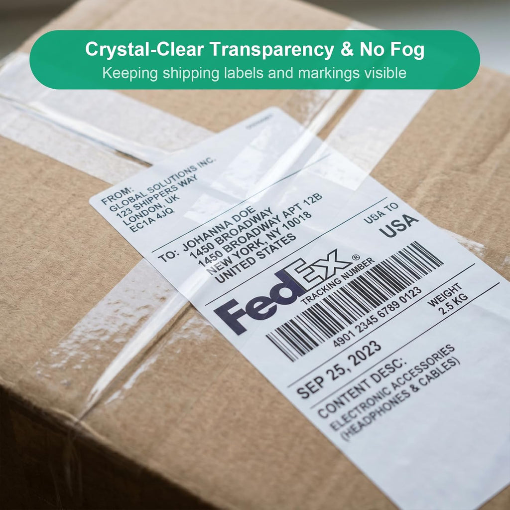 Clear Packing Tape Refills,Heavy Duty,6 Rolls,1.88" x 54.6 yd