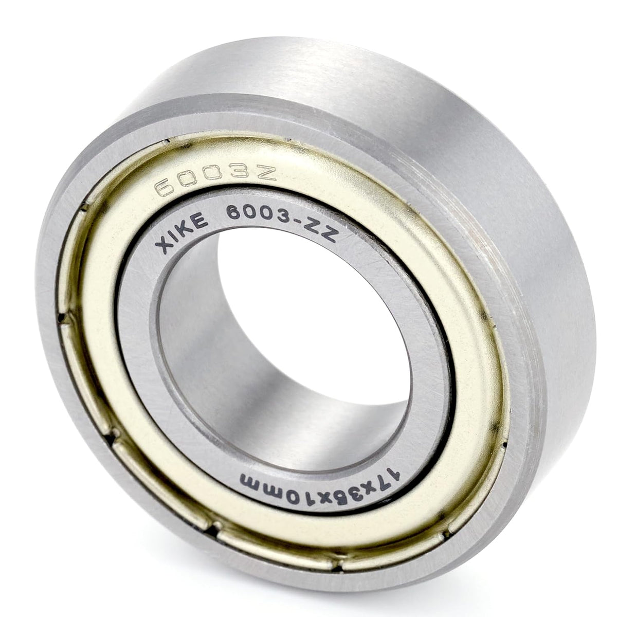 XIKE 6003ZZ Shielded Deep Groove Ball Bearings, 17x35x10 mm, 6-Pack