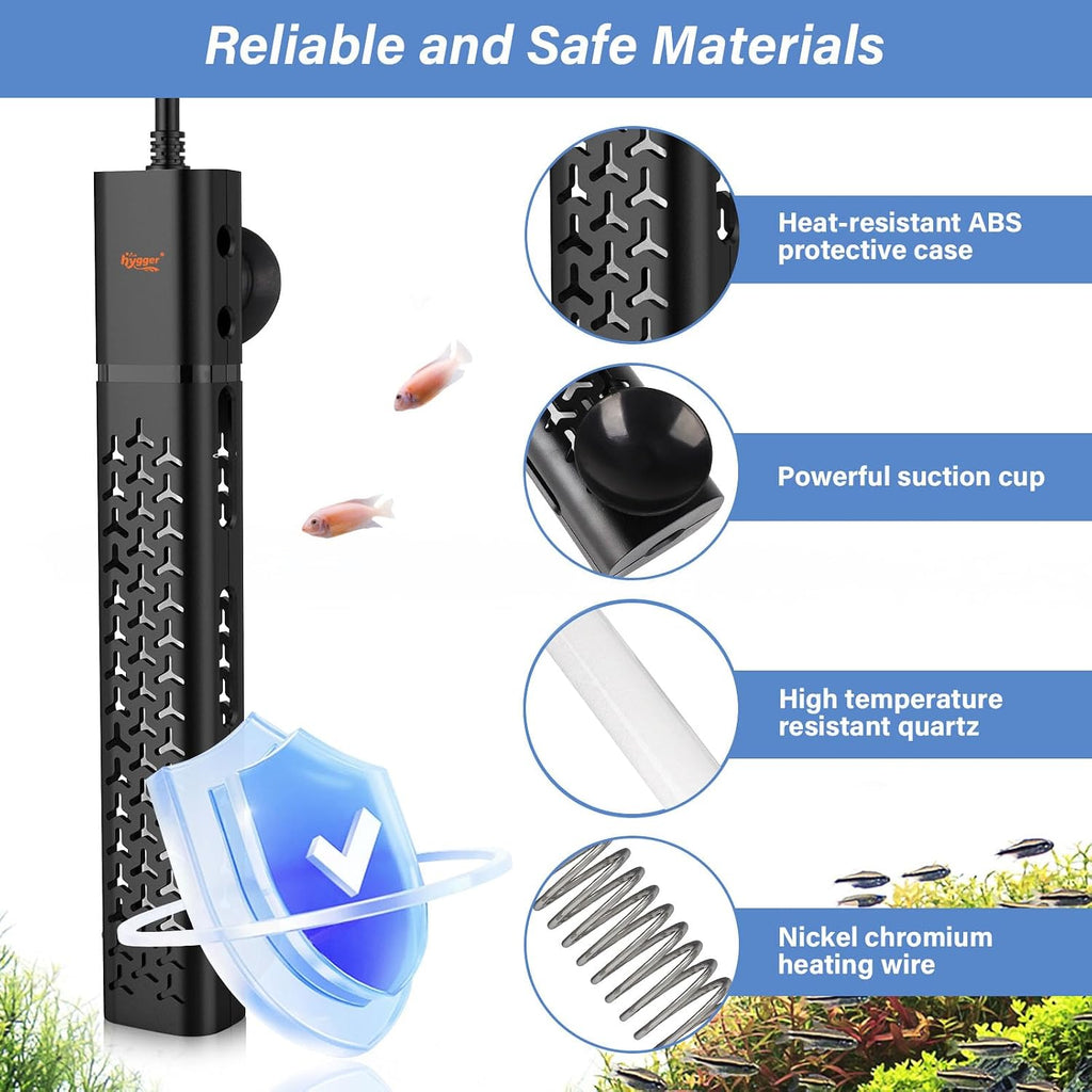200w Aquarium Heater, Submersible Fish Tank Heater with Intelligent Temperature Control and Leaving Water