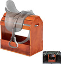 Pine Wood Arched Saddle Rack Stand 20x12x20in, Triangle