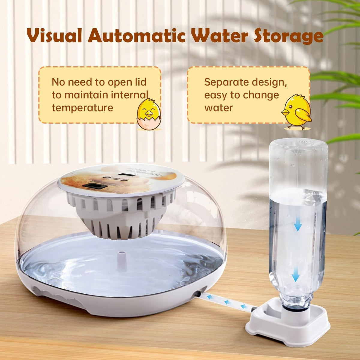 Egg Incubator for Hatching Chicks, Automatic Egg Turner Holds 12 Eggs