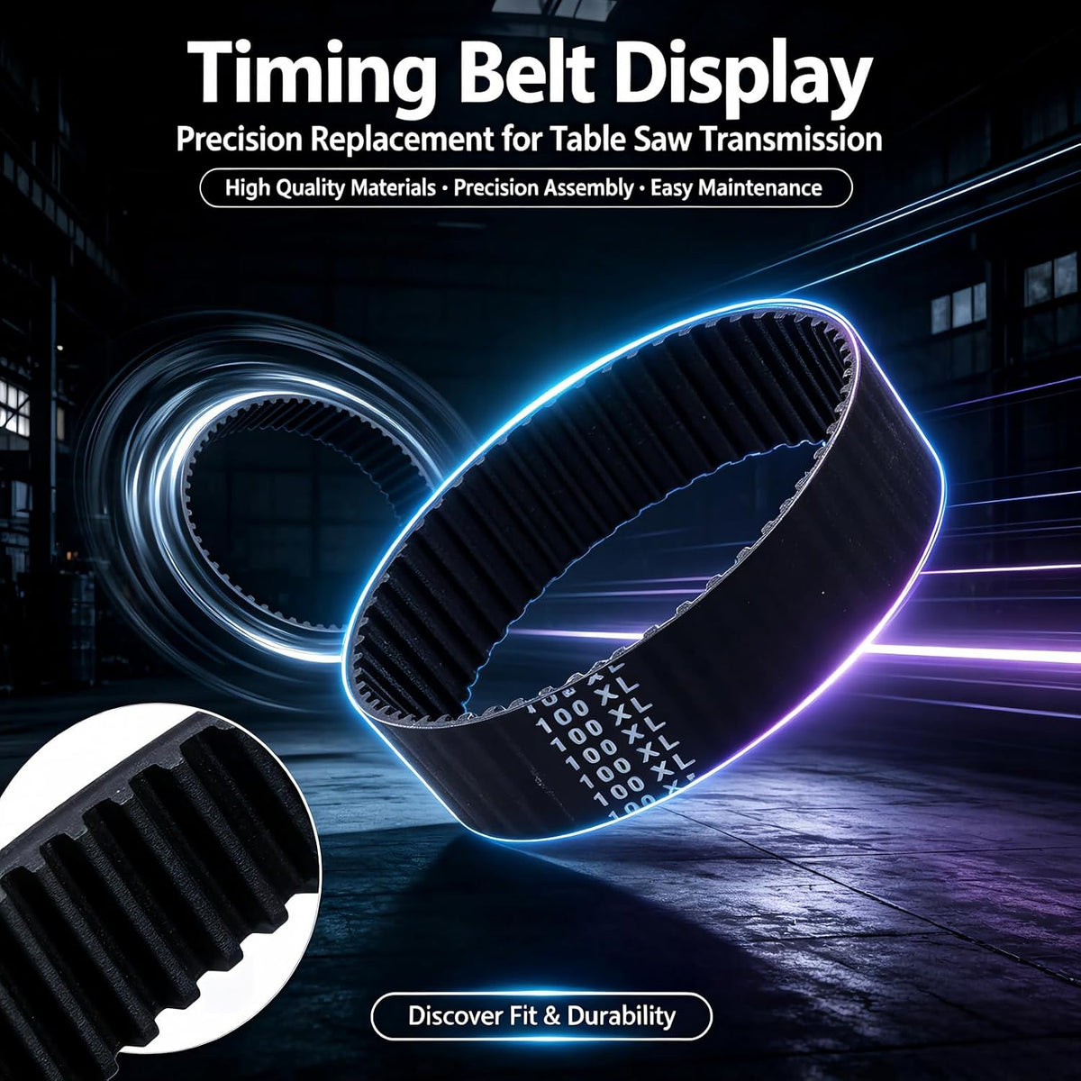 34–670 34–674 34-625 50T 100XL Timing Belt for Delta Table Saw(2PCS)