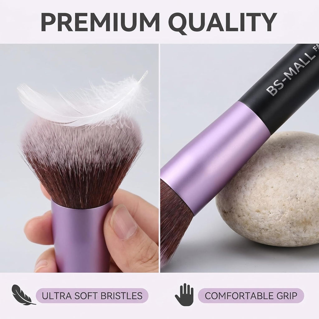 Makeup Brushes Premium Synthetic Foundation Powder Concealers Eye Shadows 14 Pcs Purple for Makeup Beginner or