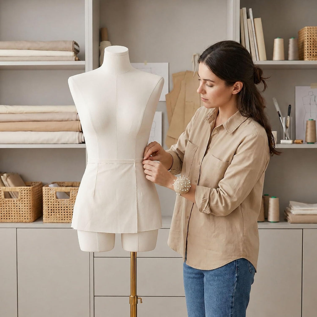 Female Dress Form Mannequin Torso with Adjustable Stand for Sewing | Fashion Half Body Mannequin for Clothing
