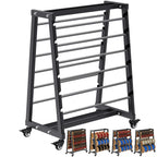 Heavy-Duty 12-Rod Wire Spool Rack, Wire Cart with Locking Wheels