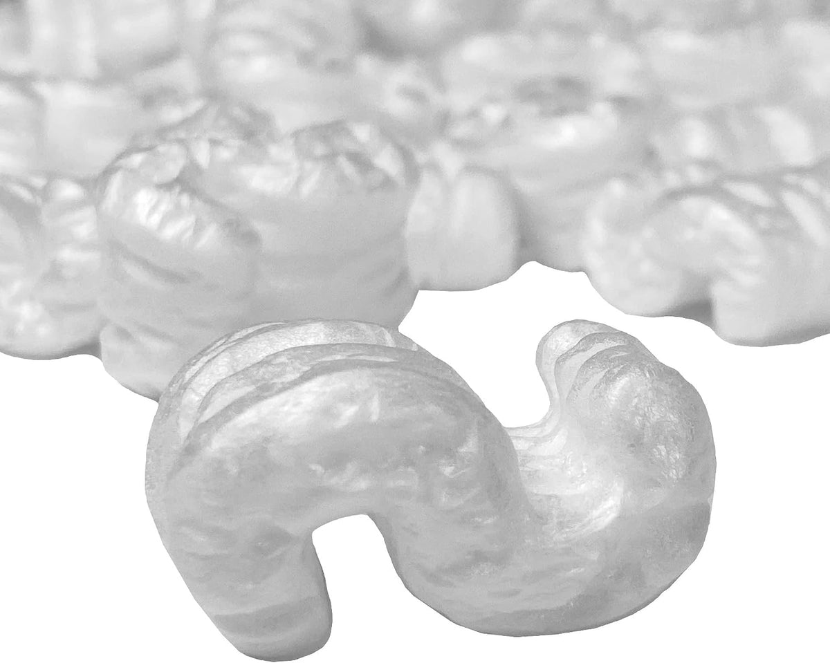 UBMOVE Moving Packing Peanuts 3.5 cu. ft. (22.5 Gallons) S-Shaped Popcorn Cushion for Shipping (White)