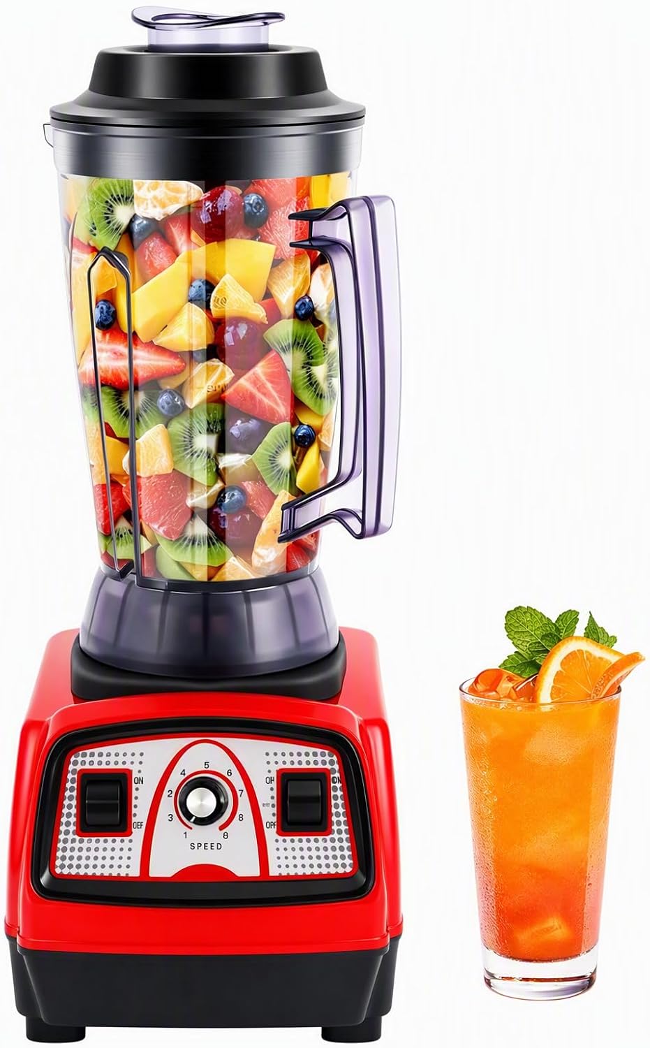 Commercial Blender, 2200W Countertop with 135oz Jar and 9 Speed Control