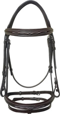 English Horse Bridle with Reins, Padded, 6 Browband Styles
