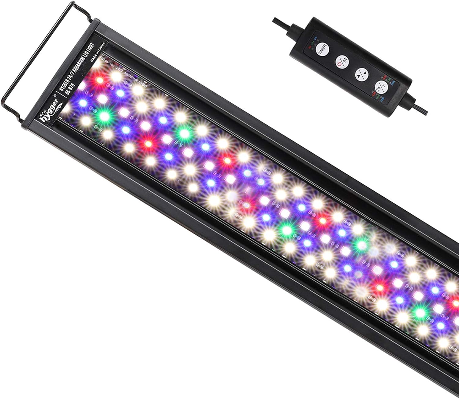 Advanced LED Aquarium Light with Timer, 24/7 Lighting Cycle & DIY Mode, Full Spectrum Fish Tank Light for 30-36 in