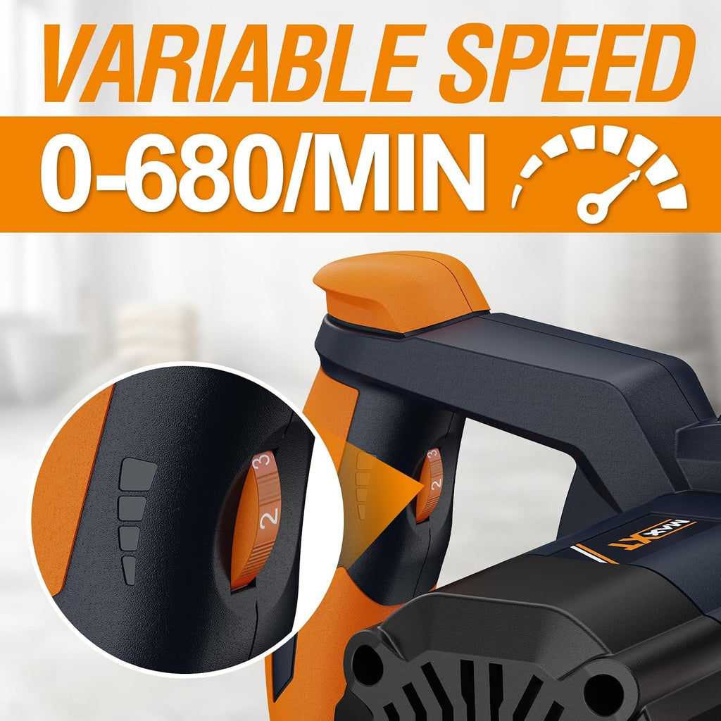 1200W Handheld Mortar Mixer with 120mm Stirring Paddle | Power mixer with 120mm paddle for mortar, concrete, plaster