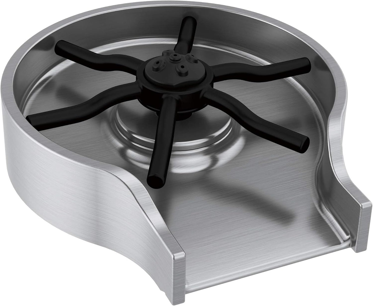 Brushed Nickel Metal Glass Rinser for Kitchen Sink, Cup Washer for Sink, Bottle Washer, Arctic Stainless GR250-AR