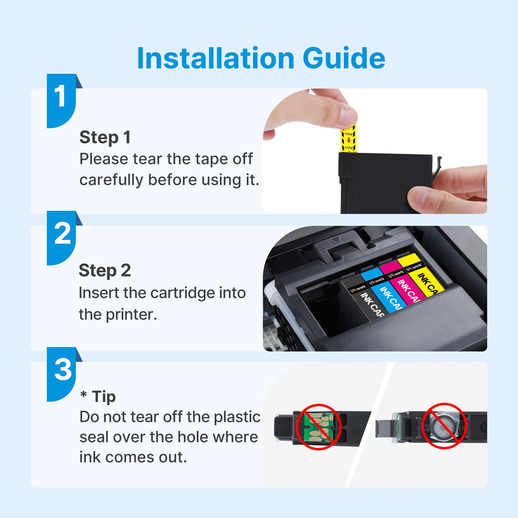 Remanufactured Replacement for Epson 202XL Ink Cartridges Multipack