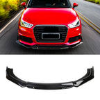 4PCS Universal Car Front Bumper Lip Body Kit Splitter Spoiler Diffuser Protector - Gloss Black,Black Tongue