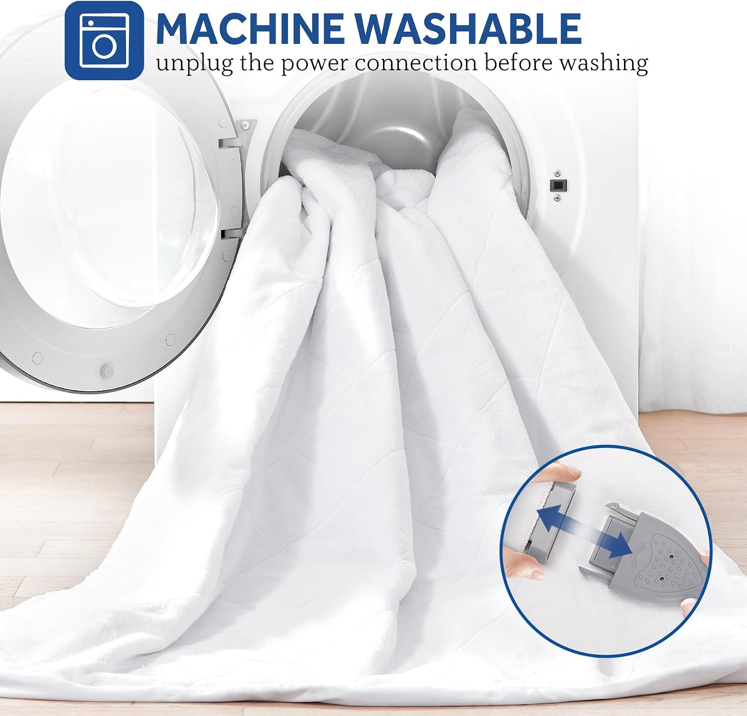 Heated Mattress Pad King Size with Plush Top Machine Washable 78×80" | Coral Fleece Electric Bed Warmer with Dual