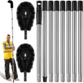Gutter Cleaning Tools from The Ground, RV Rain Gutter Cleaning Brush with Pole, No Ladder Needed for Removing Leaves