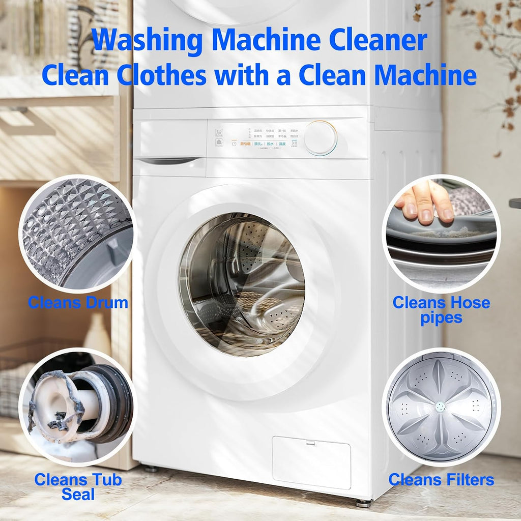 40 Pack Washing Machine Cleaner Tablets,Deep Cleaning Descaler For HE Front Loader & Top Load Washer,Washer Machine