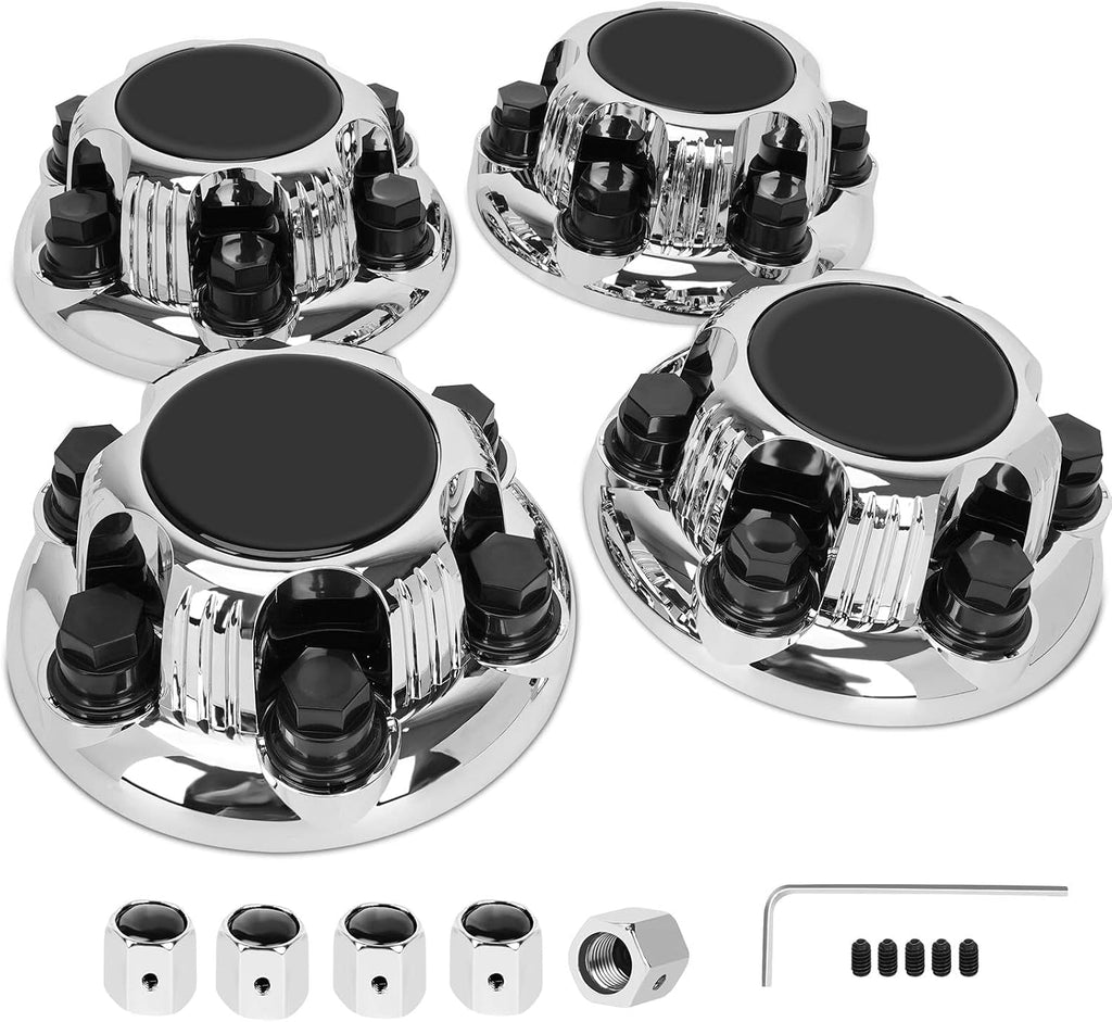 Set of 4 Wheel Center Caps 6 Lug, Chrome Hub Caps Direct Fit Replacement for 17" Wheels, Compatible with 2005-2013