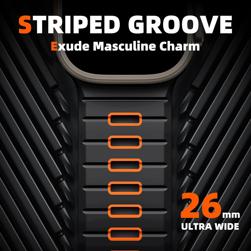 Sport Band Compatible with Apple Watch Ultra 2 3/Ultra Band,Compatible with Apple Watch Bands for Men 49mm 46mm 45mm