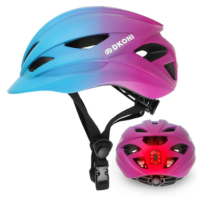 Bike Helmet Adult Urban:Bicycle Helmet for Men Women (Blue/Purple, Large)