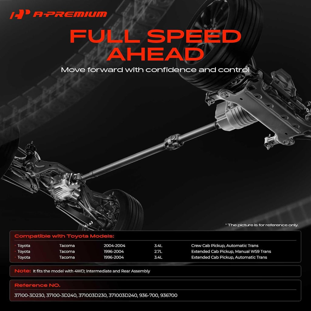 A-Premium Rear Drive Shaft Assembly [4WD] Compatible with Toyota