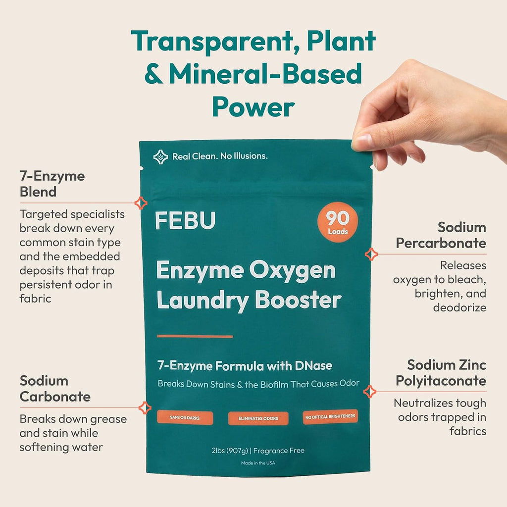 Enzyme Oxygen Laundry Booster, Fragrance Free, 2 lbs