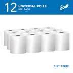 Hard Roll Paper Towels, Bulk, 12 Rolls x 800' (01040)