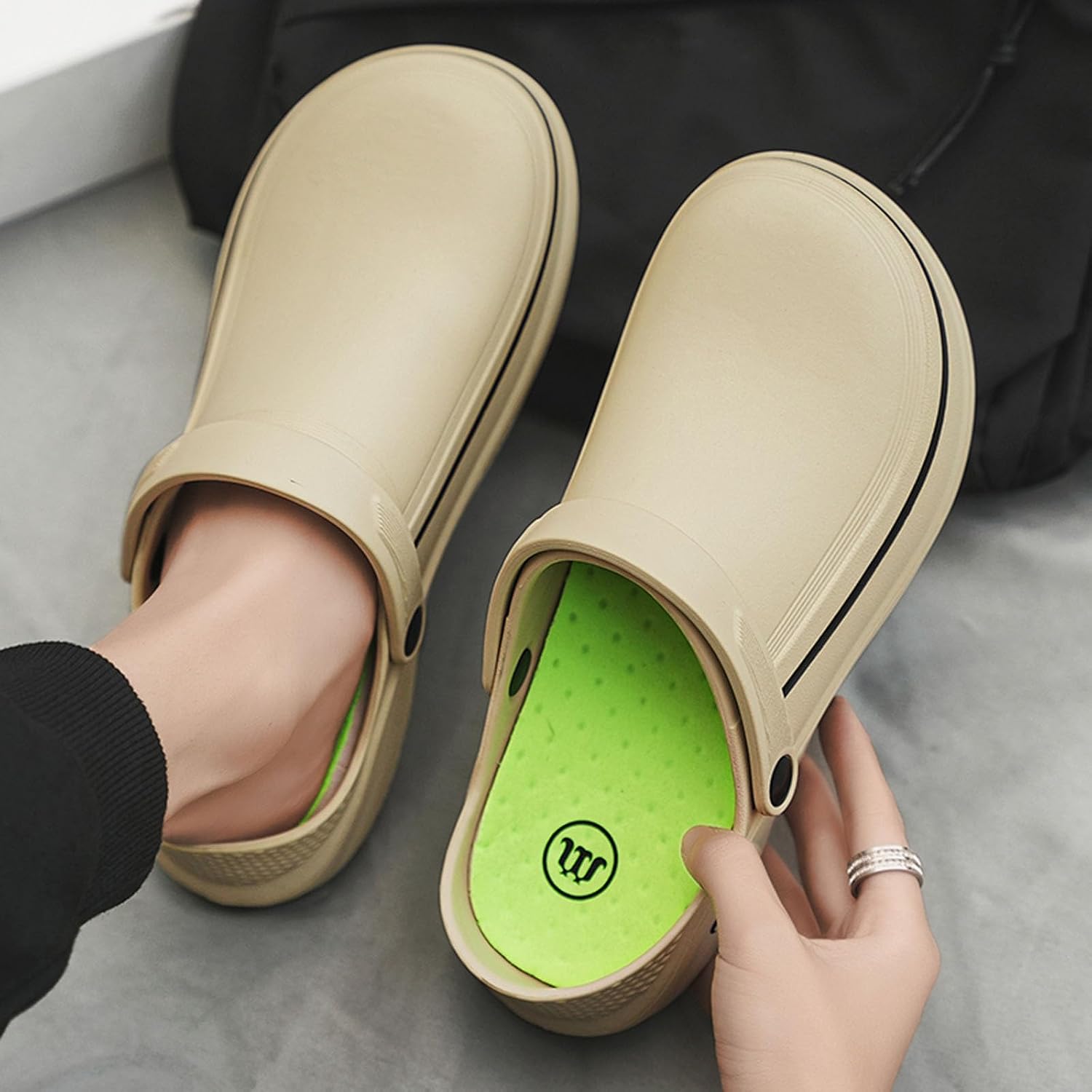 Men's Women's Work Clogs - Unisex Garden Chef Shoes Non Slip Waterproof Nurse Kitchen Food Service Shoes