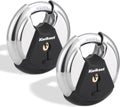 Discus Padlock with Boron Carbide Shackle, 3-1/8" Body, 2-Pack