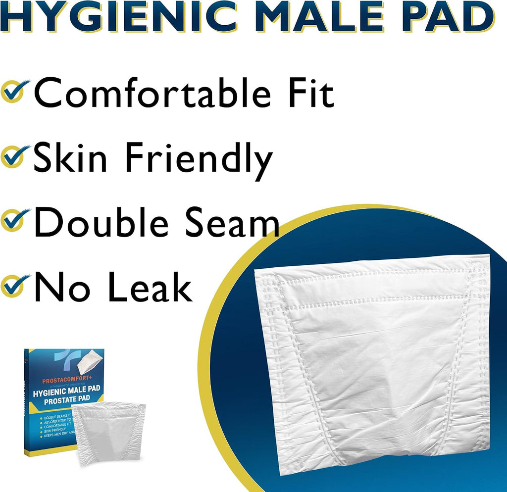 + Hygienic Male Pad – 24 Pcs Incontinence Guards for Men Super Absorbent Urinary Drip Sleeves Prevents Leaks, Bad