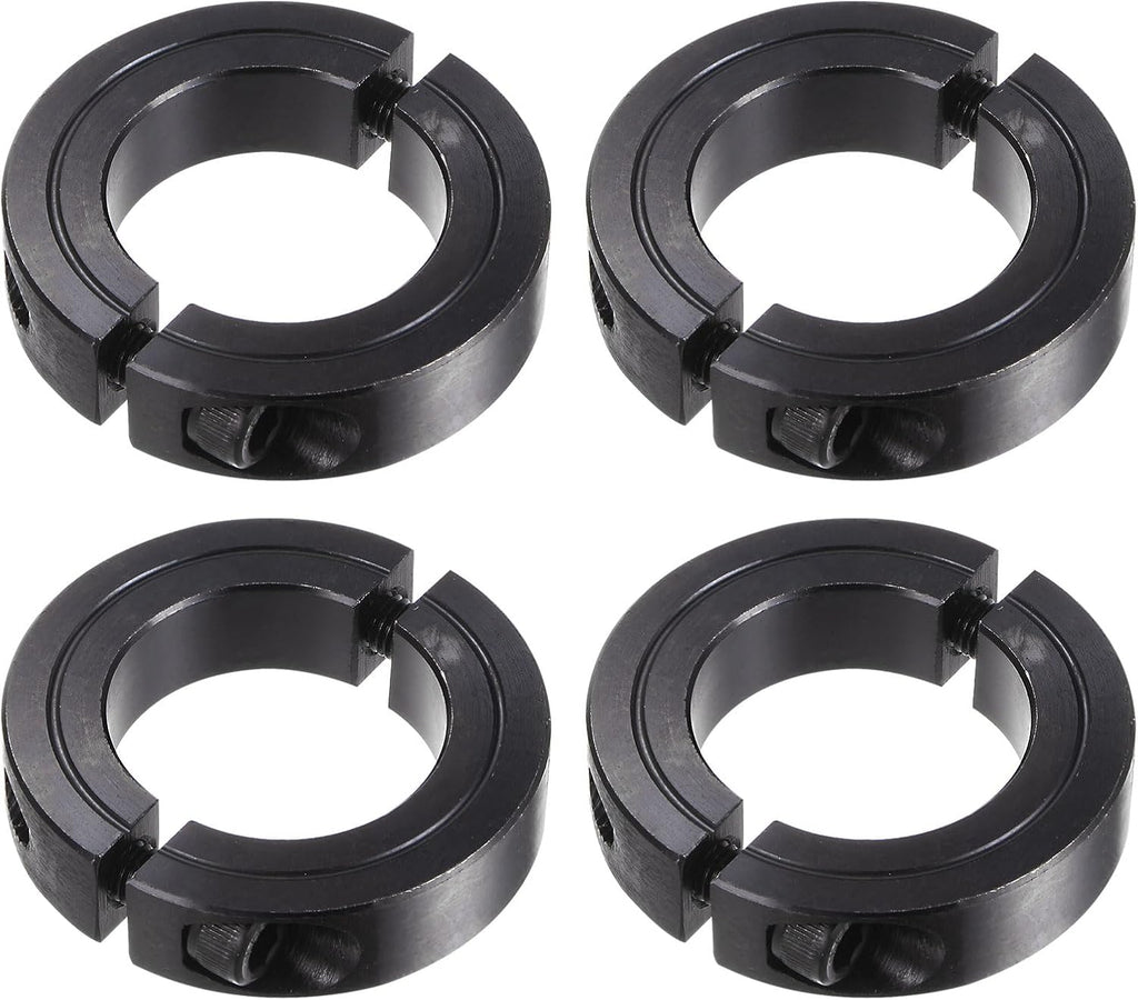 HARFINGTON 4pcs Shaft Collar for 1-1/4" Rod 2-1/16" OD 1/2" Width Black
