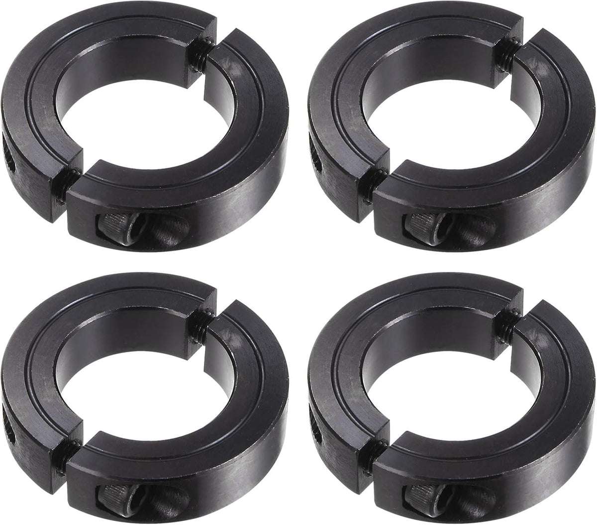 HARFINGTON 4pcs Shaft Collar for 1-1/4" Rod 2-1/16" OD 1/2" Width Black