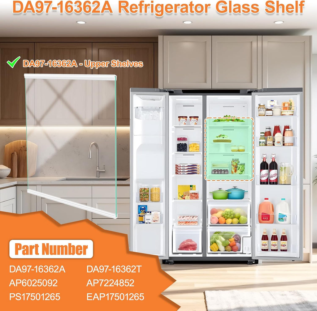 UPGRADED RS22T5201SR RS22T5561SR Shelf For Samsung Refrigerator Glass Shelf