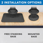iPad Kiosk Stand, Anti-Theft Locking Countertop Enclosure & 360° Rotating Base, Retail POS & Check-in Stand for iPad