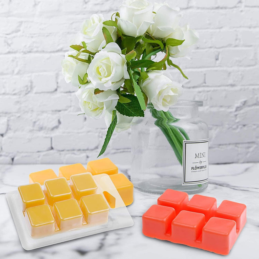 Wax Melt Molds - 100 Pack Clear Plastic Clamshells for Wickless Candles