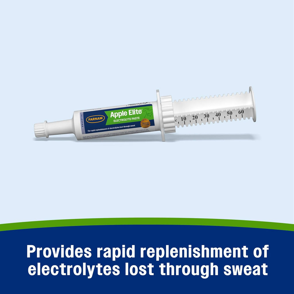 Apple Elite Electrolyte Paste Supplement for Horses, 60 cc Syringe