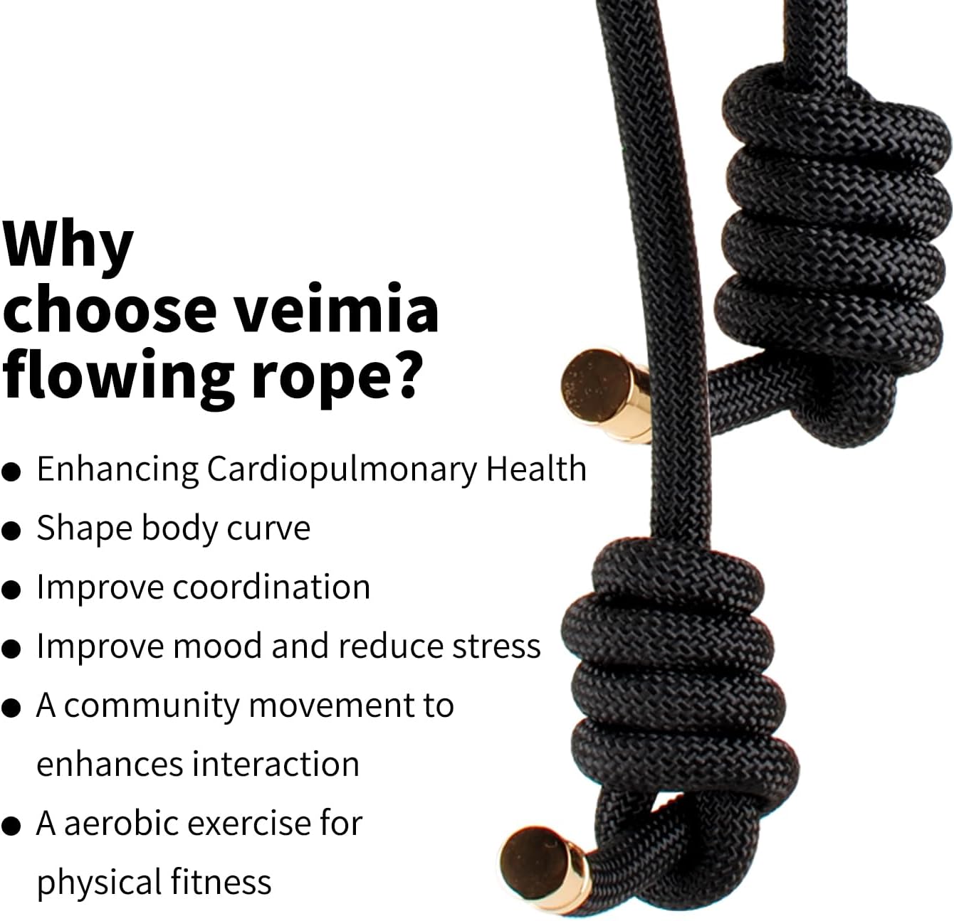 Flow Rope for Fitness High Performance Double Woven Workout Rope Adjustable Flow Jump Rope for Men Women Training
