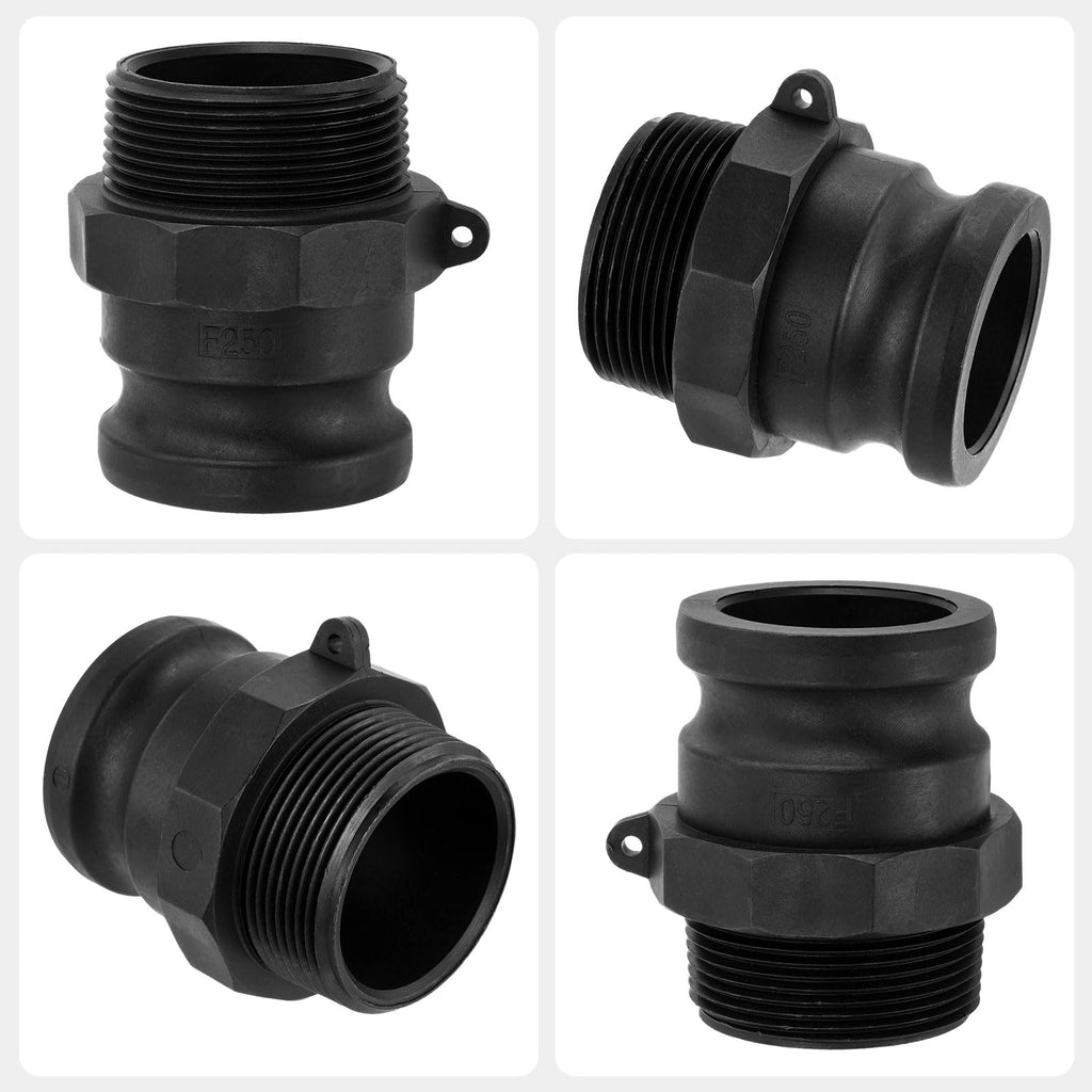 Kozelo 2-1/2" x 2-1/2"Male NPT Type F Cam Lock Hose Fitting Camlock Adapter