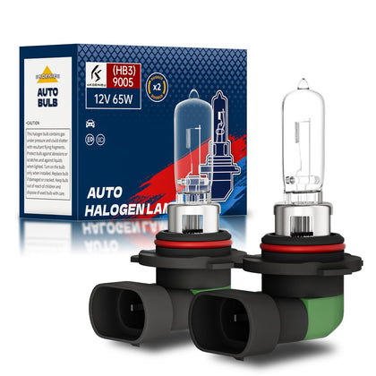 9005 HB3 Halogen Headlight Bulb, 12V 55W Standard Halogen Light Bulb, 3800K, 4000 Lumens, High Brightness Headlight