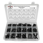 Inch Alloy Button Head Socket Cap Screws Black Oxide Assortment - 211 PCS