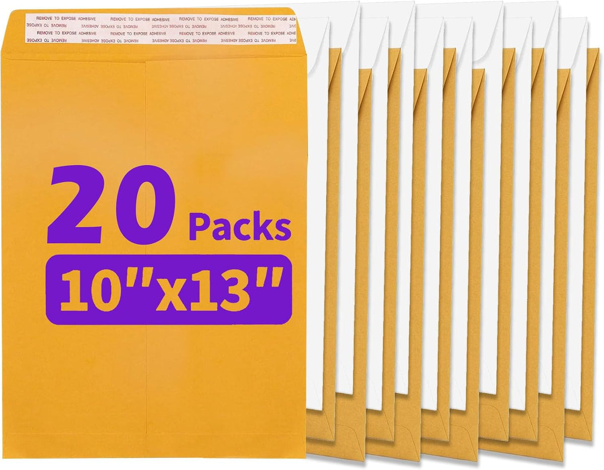 10x13 Self Seal Catalog Envelopes 28lb-20 Pack