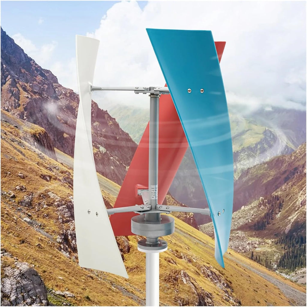 400W 3Blades Vertical Axis Wind Turbine Generator Kit MPPT Controller | Converts wind energy into electrical power