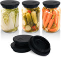 Silicone Fermenting Lids Waterless Airlock Fermentation Tops Wide Mouth Fermenter Caps for Pickles, Kimchi and