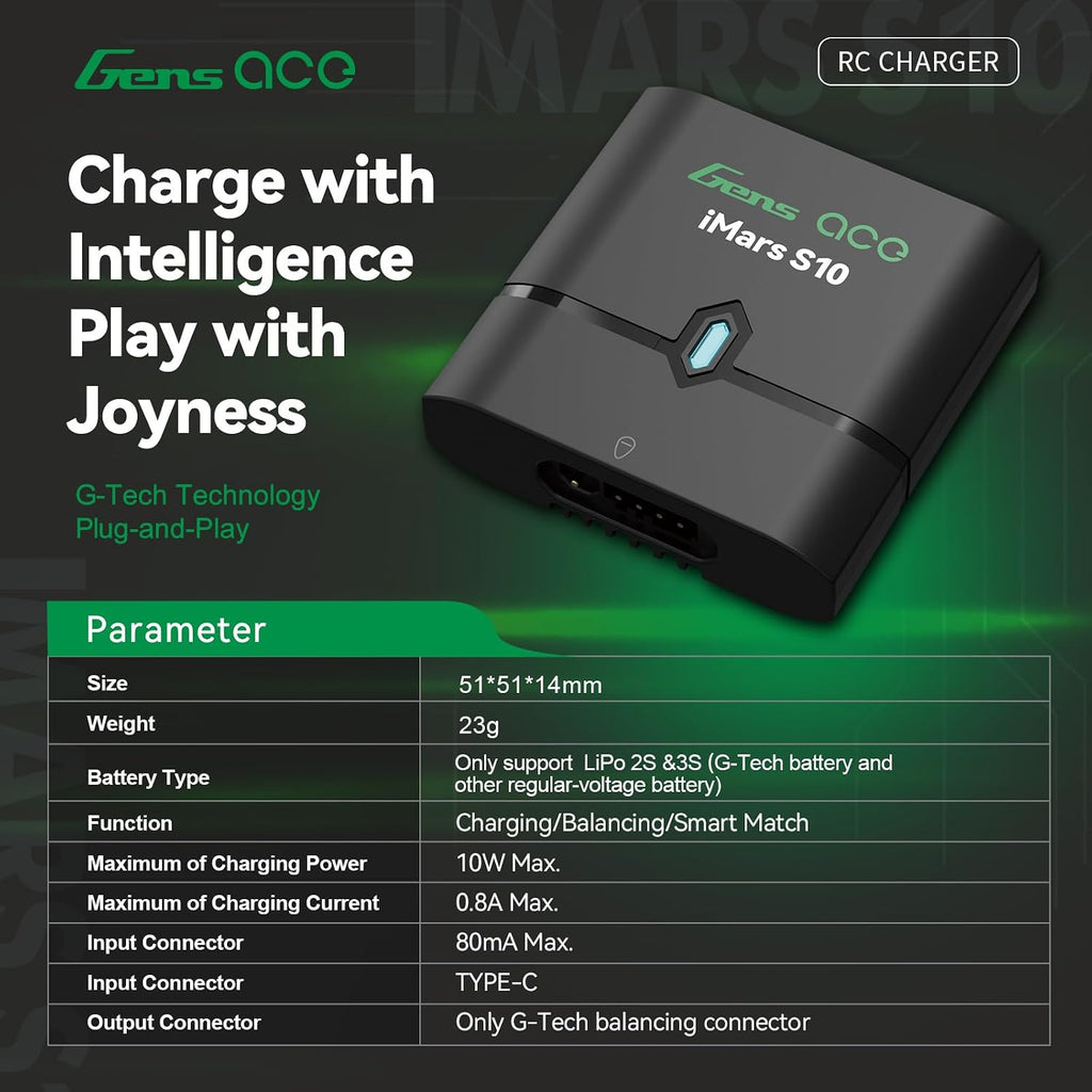 Imars S10 G-Tech Series 10W 2S-3S Lipo Battery Charger