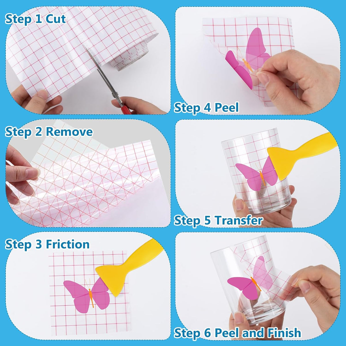 Transfer Tape for Vinyl - 12 in x 16.4 Ft Clear Transfer Paper Roll