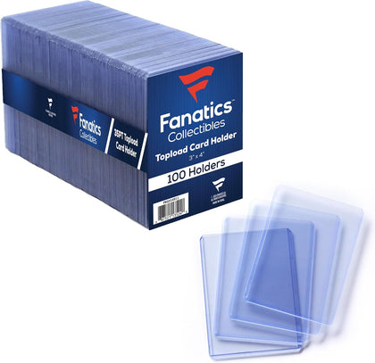 Collectibles 35pt 3x4 Top Loaders, 100 Count - Standard Size Clear Rigid Card Holders for Trading Card Protection