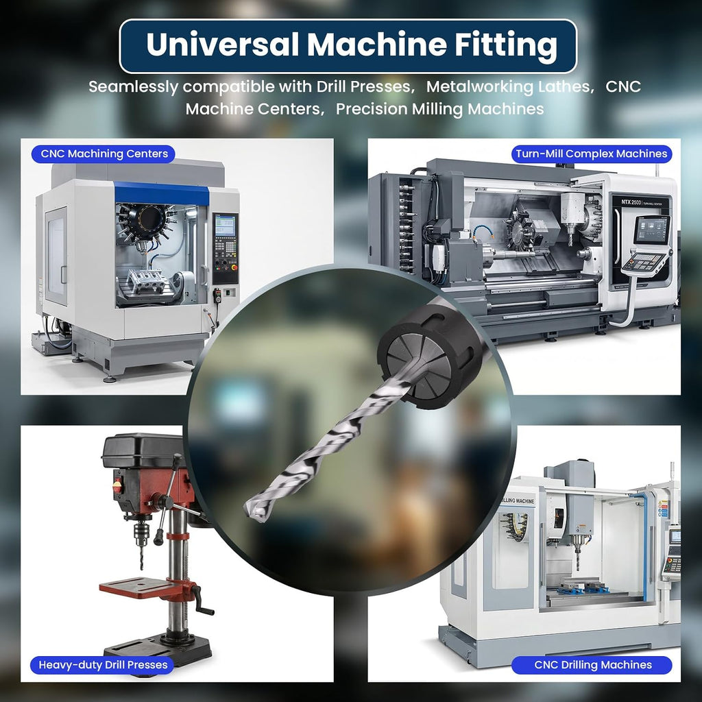 LU&MN Solid Carbide Jobber Drill Bit, 3/32" Dia, 5 Pcs