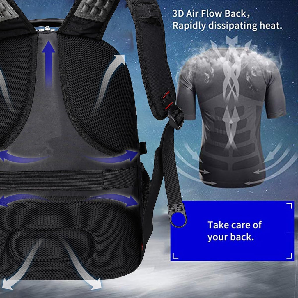 Extra Large 50L Travel Laptop Backpack with combination lock, College Backpack Airline Approved Business Work Bag Fit